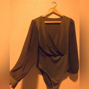 Beautiful long sheer sleeve body suit